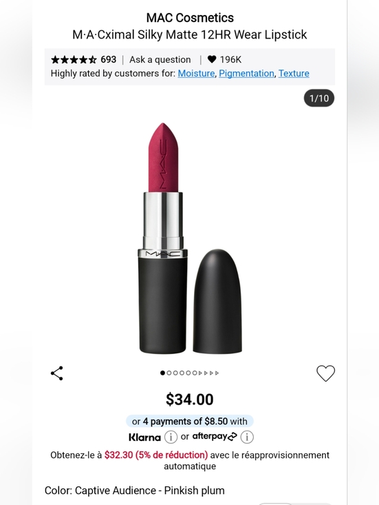 MAC Cosmetics Other - MAC Cosmetics/Brand New Silky Matte Lipstick - Captive Audience